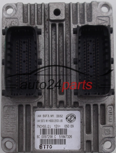 MOTORSTEUERGERÄT ECU STEUERGERAT FIAT GRANDE PUNTO 1.2 Magneti Marelli IAW 5SF3.M1,  51847326