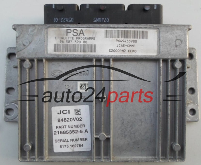 ECU CENTRALITA DE MOTOR  CITROEN 1.4 Sagem 21585352-5 A, PSA 96 587 390 80