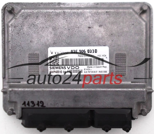 CENTRALITA DE MOTOR  SEAT IBIZA SKODA FABIA VW POLO 1.2 BME 03E906023D, 03E 906 023 D, SIEMENS 5WP40510 04, 5WP4051004 