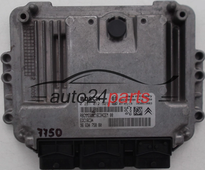 MOTORSTEUERGERÄT ECU STEUERGERAT CITROEN C3, PEUGEOT 207 1.4 HDI