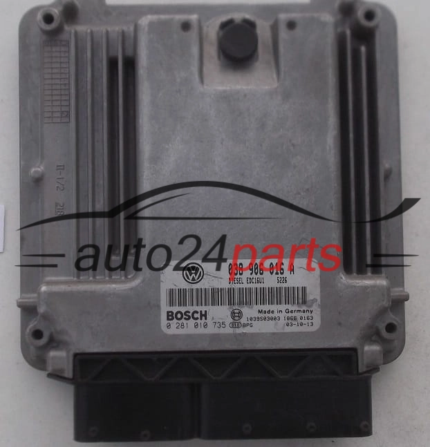 KOMPUTER STEROWNIK SILNIKA VW VOLKSWAGEN T5 1.9 TDI 038906016A, 038 906 016 A, BOSCH 0 281 010 735, 0281010735