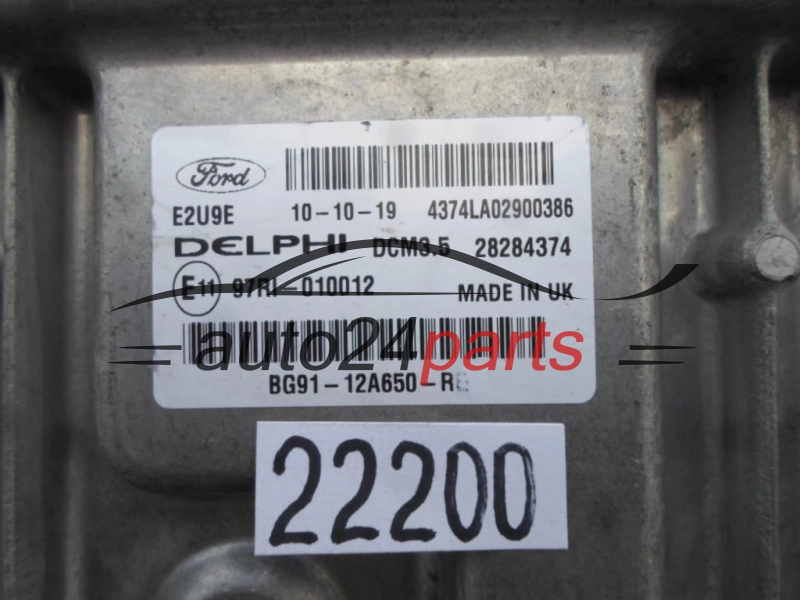 KOMPUTER STEROWNIK SILNIKA FORD 2.0 TDCI BG91-12A650-R, BG9112A650R, 28284374, DCM3.5 