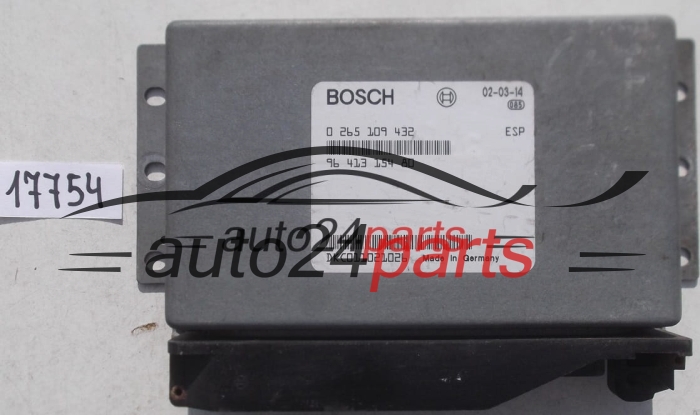 MOTORSTEUERGERÄT ECU STEUERGERAT ESP PEUGEOT BOSCH 0 265 109 432, 0265109432, 96 413 154 80, 9641315480