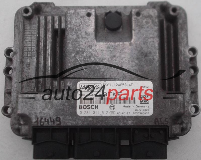 ECU CENTRALITA DE MOTOR FORD 1.6 TDCI BOSCH 0 281 011 612, 0281011612, 5S61-12A650-AF, 5S6112A650AF