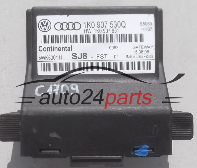 CENTRALKA MODUL STEROWNIK GATEWAY AUDI VW SKODA SEAT 1K0907530Q, 5WK50011I 