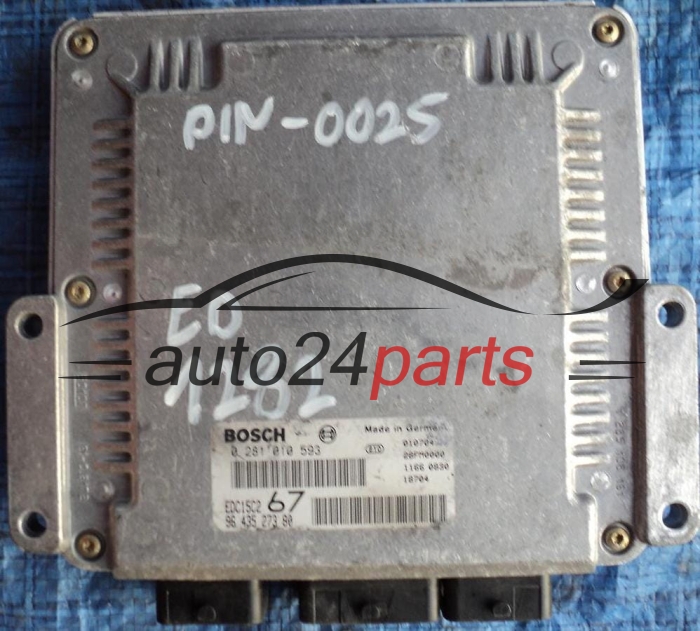 KOMPUTER STEROWNIK SILNIKA PEUGEOT 406 2.0 HDI BOSCH 0281010593, 0 281 010 593, 9643527380, 96 435 273 80, EDC15C2 67 