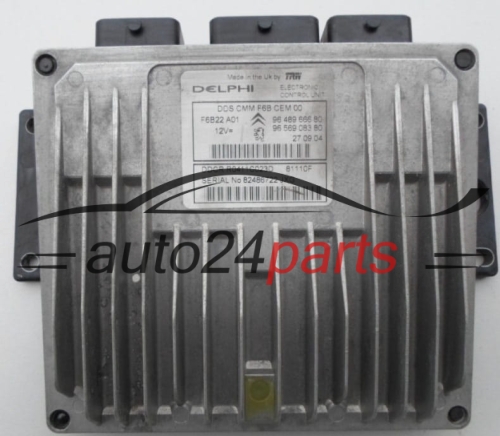 ECU CENTRALITA DE MOTOR  CITROEN PEUGEOT 1.4 HDI Delphi R0411C023D, 9648966680, 9656908380