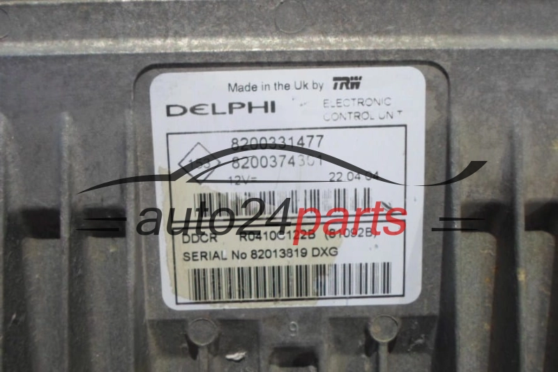 KOMPUTER STEROWNIK SILNIKA RENAULT 1.5 DCI Delphi R0410C122B, 8200331477, 8200374301