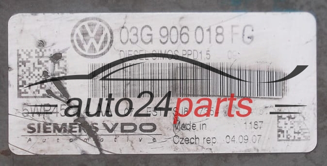 ECU CENTRALITA DE MOTOR VOLKSWAGEN PASSAT 2.0 TDI SIEMENS VDO 5WP45614 AA