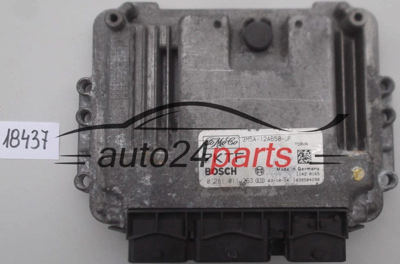 KOMPUTER STEROWNIK SILNIKA FORD FOCUS C-MAX 1.6 TDCI BOSCH 0 281 011 263, 0281011263, 3M5A-12A650-JF, 3M5A12A650JF