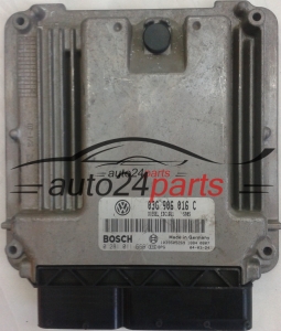 MOTORSTEUERGERÄT ECU STEUERGERÄT VW VOLKSWAGEN CADDY 1.9 TDI BDM 03G 906 016 C, 03G906016C, BOSCH 0 281 011 666, 0281011666, DIESEL EDC16U1 5905, 1039S05269