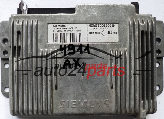 CALCULATEUR MOTEUR RENAULT MEGANE 1.6 SIEMENS S105300203B, HOM7700860319, 7700105156