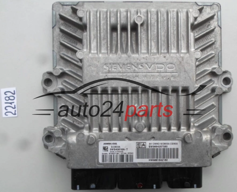 KOMPUTER STEROWNIK SILNIKA CITROEN 2.0 HDI 5WS40616A-T, 5WS40616AT, 9661642180, 9664287580, SID803A