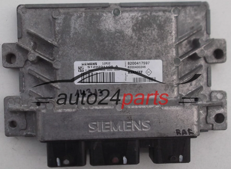 KOMPUTER STEROWNIK SILNIKA RENAULT CLIO SIEMENS S120201105 A, 8200417597, 8200400246, SIM32