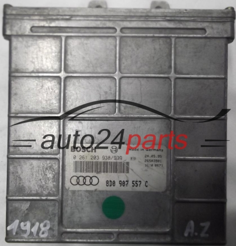 MOTORSTEUERGERÄT ECU STEUERGERÄT AUDI A4 1.8 ADR 8D0907557C, 8D0 907 557 C, BOSCH 0261203938/939, 0 261 203 938, 0261 203 939 