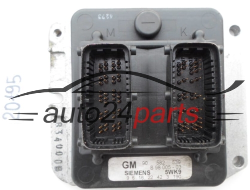 KOMPUTER STEROWNIK SILNIKA OPEL ASTRA ZAFIRA 1.8 X18XE1 SIEMENS 5WK9 3 190, 5WK93190, GM 90 582 539, 90582539