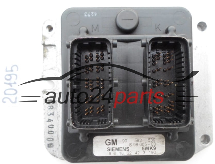 KOMPUTER STEROWNIK SILNIKA OPEL ASTRA ZAFIRA 1.8 X18XE1 SIEMENS 5WK9 3 190, 5WK93190, GM 90 582 539, 90582539