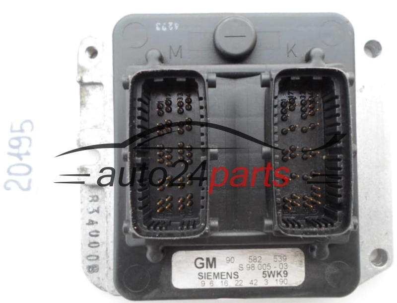 KOMPUTER STEROWNIK SILNIKA OPEL ASTRA ZAFIRA 1.8 X18XE1 SIEMENS 5WK9 3 190, 5WK93190, GM 90 582 539, 90582539