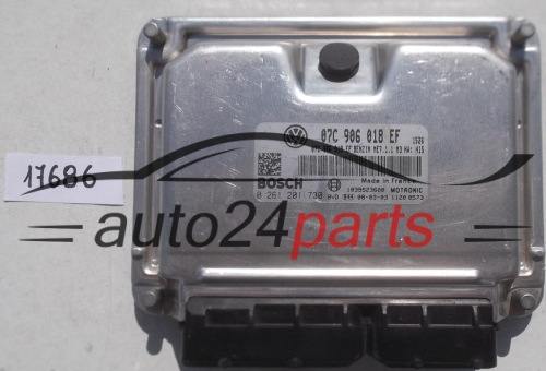 KOMPUTER STEROWNIK SILNIKA VW VOLKSWAGEN PHAETON 6.0 BOSCH 0 261 201 730, 0261201730, 07C 906 018 EF, 07C906018EF