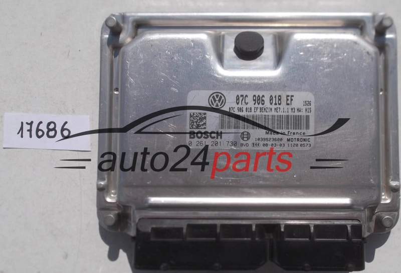 KOMPUTER STEROWNIK SILNIKA VW VOLKSWAGEN PHAETON 6.0 BOSCH 0 261 201 730, 0261201730, 07C 906 018 EF, 07C906018EF