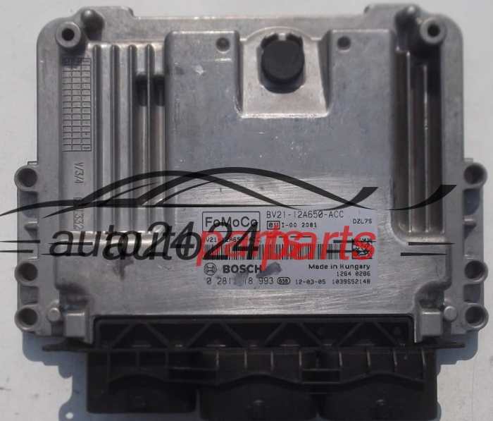 ECU CENTRALITA DE MOTOR FORD FOCUS 1.6 TDCI BOSCH 0 281 018 993, 0281018993, FoMoCo BV21-12A650-ACC, BV2112A650ACC