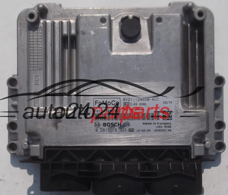 ECU CENTRALITA DE MOTOR FORD FOCUS 1.6 TDCI BOSCH 0 281 018 993, 0281018993, FoMoCo BV21-12A650-ACC, BV2112A650ACC