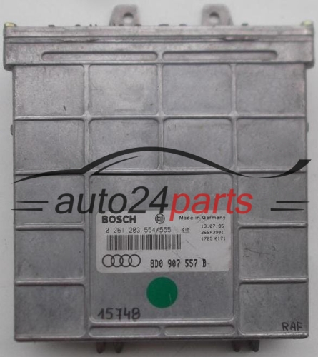KOMPUTER STEROWNIK SILNIKA AUDI A4 1.6 8D0907557B, 8D0 907 557 B, BOSCH 0261203554/555, 0 261 203 554, 0 261 203 555