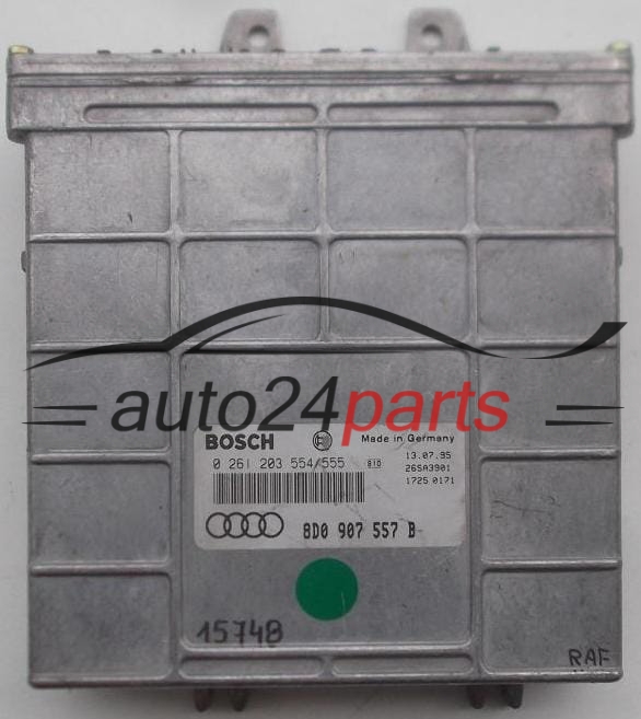 KOMPUTER STEROWNIK SILNIKA AUDI A4 1.6 8D0907557B, 8D0 907 557 B, BOSCH 0261203554/555, 0 261 203 554, 0 261 203 555