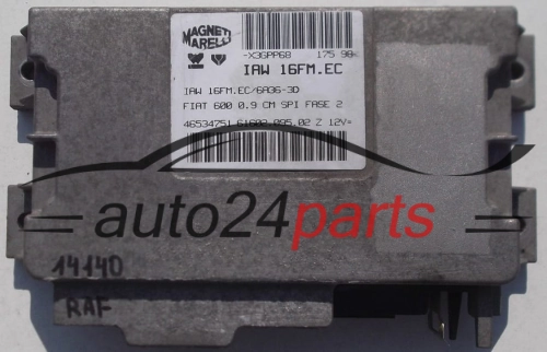 KOMPUTER STEROWNIK SILNIKA FIAT SEICENTO 600 0.9, MAGNETI MARELLI IAW 16FM.EC, IAW16FMEC, 46534751, 61602.095.02, 6160209502 - 14140, 14142, 14144