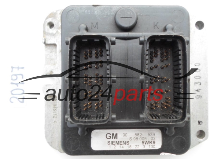 KOMPUTER STEROWNIK SILNIKA OPEL ASTRA ZAFIRA 1.8 X18XE1 SIEMENS 5WK9 3 130, 5WK93130, GM 90 582 539, 90582539