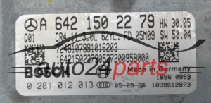 ECU CENTRALITA DE MOTOR  MERCEDES W219 CLS 320 CDI BOSCH 0 281 012 013,  A 642 150 22 79
