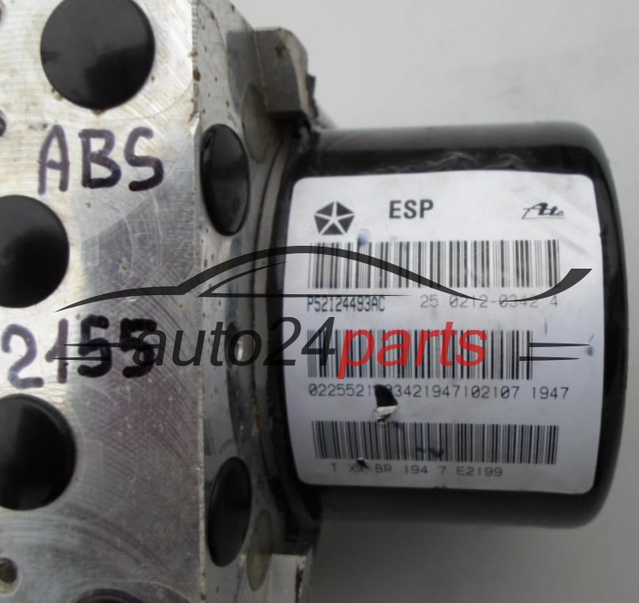POMPE HYDRAULIQUE ET CALCULATEUR d'ABS  JEEP GRAND CHEROKEE P52124493AC, ATE 25.0212-0342.4