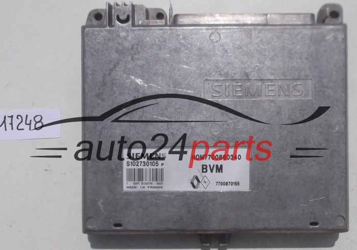 KOMPUTER STEROWNIK SILNIKA RENAULT 19 SIEMENS S102730105 P, S102730105P, 7700860340, 7700870155