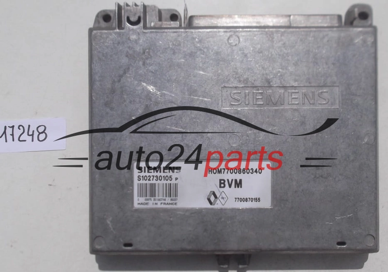 KOMPUTER STEROWNIK SILNIKA RENAULT 19 SIEMENS S102730105 P, S102730105P, 7700860340, 7700870155