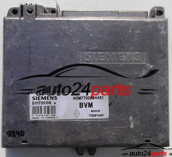 KOMPUTER STEROWNIK SILNIKA RENAULT MEGANE 1.4, SIEMENS S111730108B, HOM7700864451, 7700874461 BVM