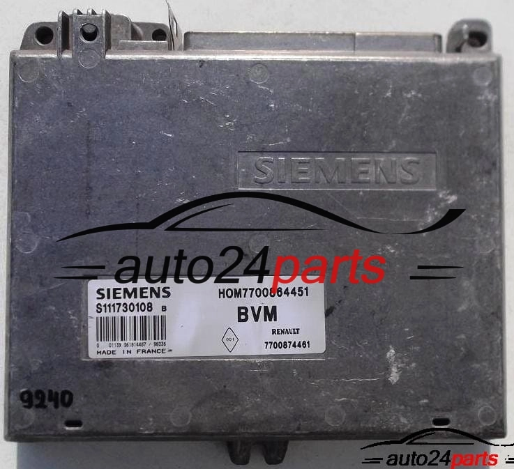 KOMPUTER STEROWNIK SILNIKA RENAULT MEGANE 1.4, SIEMENS S111730108B, HOM7700864451, 7700874461 BVM