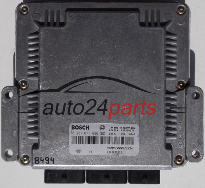 KOMPUTER STEROWNIK SILNIKA VOLVO S40 1.9 DID BOSCH 0 281 011 086, 0281011086, HOM8200065994 