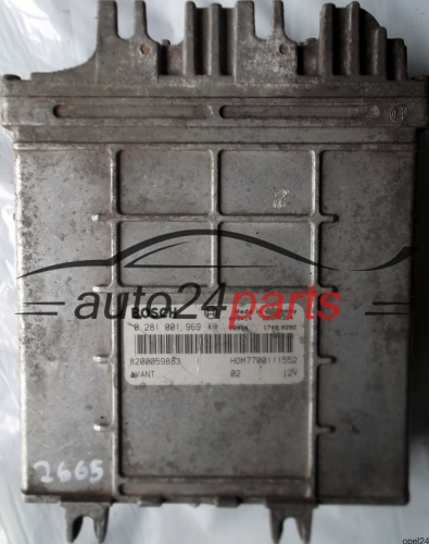 MOTORSTEUERGERÄT ECU STEUERGERÄT RENAULT MEGANE 1.9 DIESEL BOSCH 0 281 001 969 0281001969 8200059883 HOM7700111552 7700111552