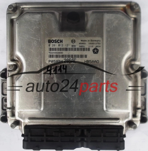 MOTORSTEUERGERÄT ECU STEUERGERAT CHRYSLER VOYAGER 2.8 CRD BOSCH 0 281 012 121, 0281012121, P05094285AE 
