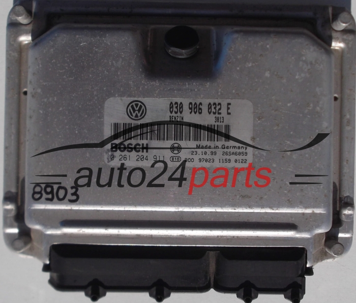KOMPUTER STEROWNIK SILNIKA VW VOLKSWAGEN LUPO 6X1 1.0, BOSCH 0 261 204 911, 0261204911, 030 906 032 E, 030906032E