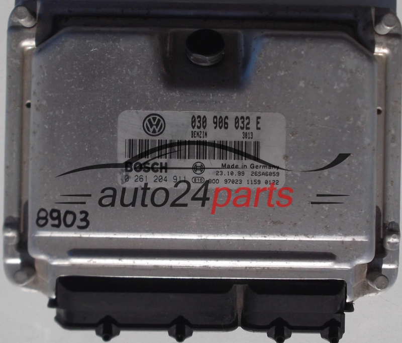 KOMPUTER STEROWNIK SILNIKA VW VOLKSWAGEN LUPO 6X1 1.0, BOSCH 0 261 204 911, 0261204911, 030 906 032 E, 030906032E