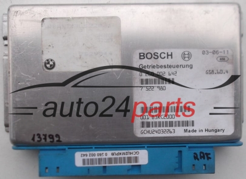 GETRIEBESTEUERGERÄT GETRIBESTEUERUNG BMW E39 E46 325 BOSCH 0 260 002 642, 0260002642, 7 522 980, 7522980