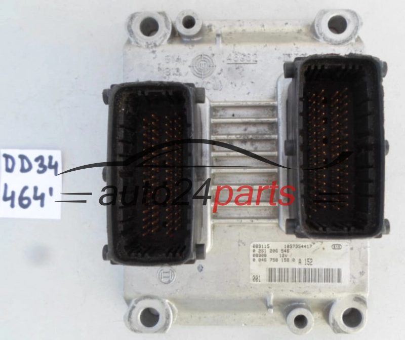 CALCULATEUR MOTEUR FIAT PUNTO 1.2 BOSCH 0 261 206 546, 0261206546, 0 046 758 158 0