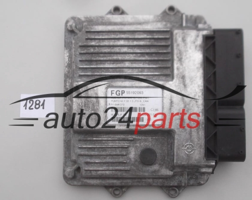 ECU CENTRALITA DE MOTOR FIAT PUNTO 1.3 JTD 55192093, MJD6JFP6, MJD6JF.P6, MJD 6JF.P6/HW01B/1056-P641, 71600.021.03, 7160002103