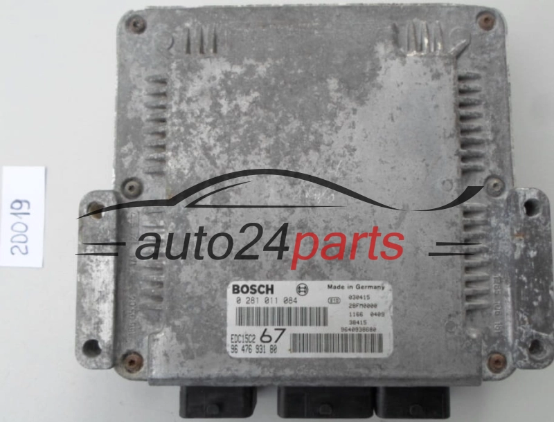 KOMPUTER STEROWNIK SILNIKA CITROEN XSARA PICASSO 2.0 HDI BOSCH 0 281 011 084, 0281011084, 96 476 931 80, 9647693180, EDC15C2 67