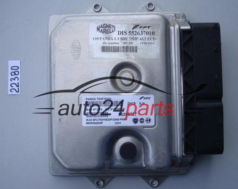 KOMPUTER STEROWNIK SILNIKA FIAT PANDA MJD 8F3.P8, MJD8F3P8, 55260727