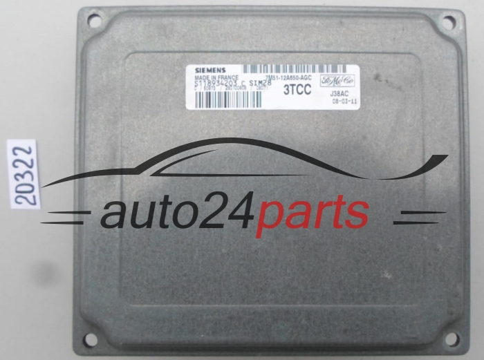 KOMPUTER STEROWNIK SILNIKA FORD FOCUS C-MAX 1.4 S118934203 C, S118934203C, SIM28, 7M51-12A650-AGC, 7M5112A650AGC 