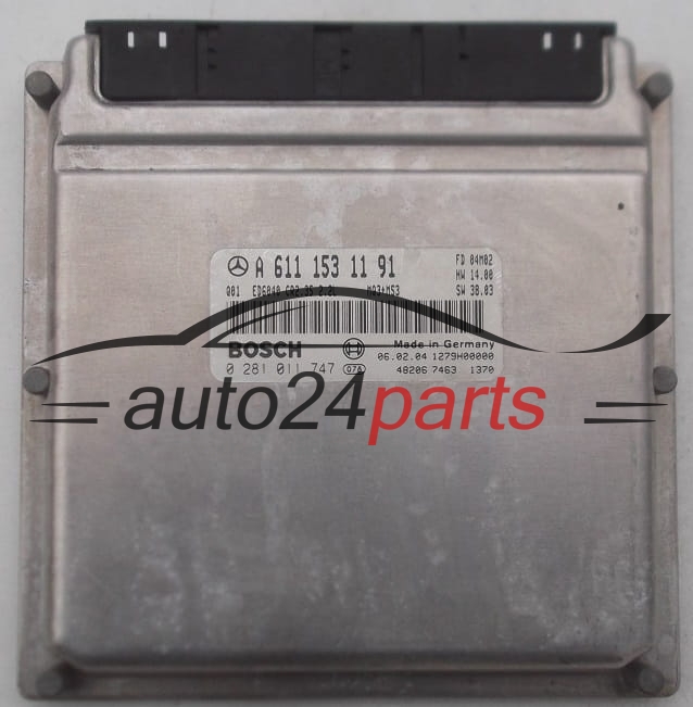 MOTORSTEUERGERÄT ECU STEUERGERÄT MERCEDES SPRINTER BOSCH 0 281 011 747, 0281011747, A 611 153 11 91, A6111531191, CR2.35