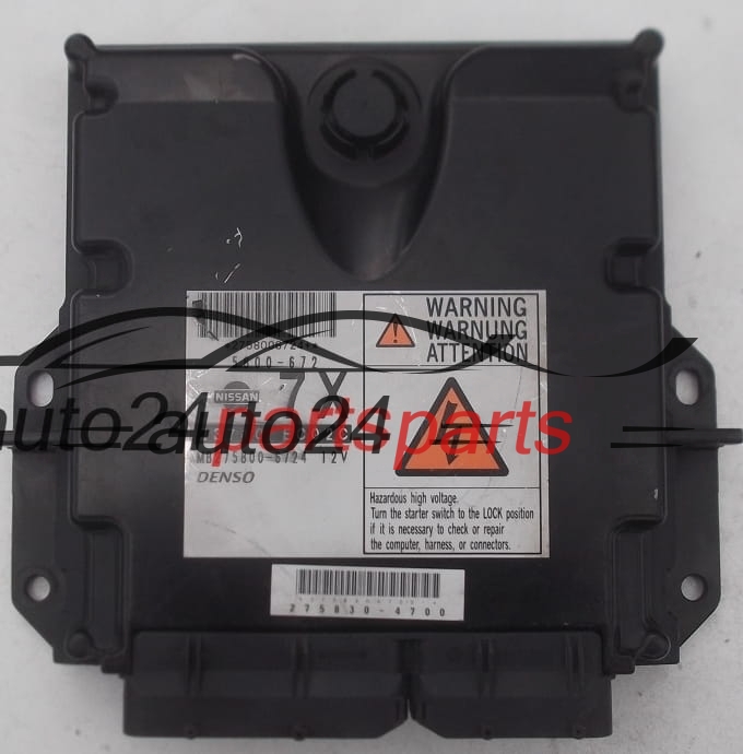 CALCULATEUR MOTEUR NISSAN NAVARA DENSO MB275800-6724, MB2758006724, 23710 EC02C, 23710EC02C, 7X