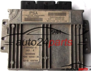 CALCULATEUR MOTEUR PEUGEOT 206 1.4 SAGEM 21645402-4, 9641106280, 9637706380-01
